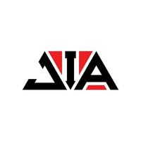 Jia-Dreieck-Buchstaben-Logo-Design mit Dreiecksform. Jia-Dreieck-Logo-Design-Monogramm. Jia-Dreieck-Vektor-Logo-Vorlage mit roter Farbe. Jia dreieckiges Logo einfaches, elegantes und luxuriöses Logo. Jia vektor