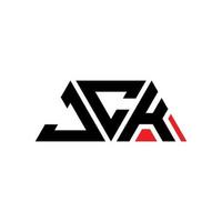 jck Dreiecksbuchstaben-Logo-Design mit Dreiecksform. Jck-Dreieck-Logo-Design-Monogramm. Jck-Dreieck-Vektor-Logo-Vorlage mit roter Farbe. Jck dreieckiges Logo einfaches, elegantes und luxuriöses Logo. jck vektor