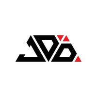 Jdd-Dreieck-Buchstaben-Logo-Design mit Dreiecksform. Jdd-Dreieck-Logo-Design-Monogramm. Jdd-Dreieck-Vektor-Logo-Vorlage mit roter Farbe. jdd dreieckiges Logo einfaches, elegantes und luxuriöses Logo. jdd vektor