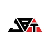 JBT-Dreieck-Buchstaben-Logo-Design mit Dreiecksform. JBT-Dreieck-Logo-Design-Monogramm. JBT-Dreieck-Vektor-Logo-Vorlage mit roter Farbe. jbt dreieckiges logo einfaches, elegantes und luxuriöses logo. jbt vektor