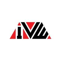 ivw-Dreieck-Buchstaben-Logo-Design mit Dreiecksform. ivw-Dreieck-Logo-Design-Monogramm. ivw-Dreieck-Vektor-Logo-Vorlage mit roter Farbe. ivw dreieckiges Logo einfaches, elegantes und luxuriöses Logo. ivw vektor