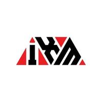 ixm Dreiecksbuchstaben-Logo-Design mit Dreiecksform. ixm-Dreieck-Logo-Design-Monogramm. ixm-Dreieck-Vektor-Logo-Vorlage mit roter Farbe. ixm dreieckiges Logo einfaches, elegantes und luxuriöses Logo. ixm vektor