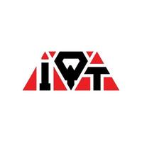 iqt-Dreieck-Buchstaben-Logo-Design mit Dreiecksform. iqt-Dreieck-Logo-Design-Monogramm. iqt-Dreieck-Vektor-Logo-Vorlage mit roter Farbe. iqt dreieckiges Logo einfaches, elegantes und luxuriöses Logo. iqt vektor