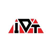 idt-Dreieck-Buchstaben-Logo-Design mit Dreiecksform. idt-Dreieck-Logo-Design-Monogramm. idt-Dreieck-Vektor-Logo-Vorlage mit roter Farbe. idt dreieckiges Logo einfaches, elegantes und luxuriöses Logo. idt vektor