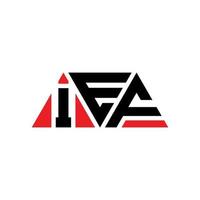 ief-Dreieck-Buchstaben-Logo-Design mit Dreiecksform. IEF-Dreieck-Logo-Design-Monogramm. ief-Dreieck-Vektor-Logo-Vorlage mit roter Farbe. ief dreieckiges Logo einfaches, elegantes und luxuriöses Logo. dh vektor