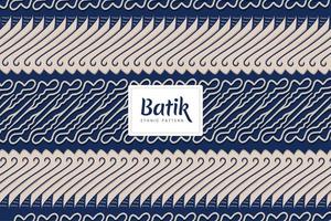 batik indonesisch traditionelle dekorative blumenmuster vektor blaue creme