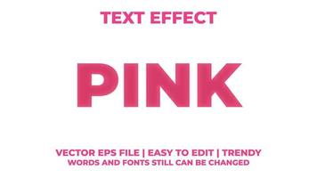 rosa avskuren redigerbar texteffekt vektor
