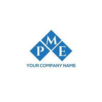 Pme brev logotyp design på vit bakgrund. pme kreativa initialer brev logotyp koncept. pm-brevdesign. vektor