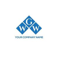 WG-Brief-Logo-Design auf weißem Hintergrund. wgw kreative Initialen schreiben Logo-Konzept. wg Briefgestaltung. vektor