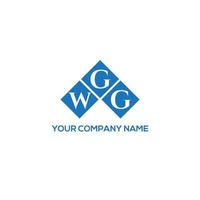 Wgg-Brief-Logo-Design auf weißem Hintergrund. wgg kreative Initialen schreiben Logo-Konzept. wgg Briefgestaltung. vektor