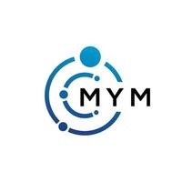 Mym-Brief-Technologie-Logo-Design auf weißem Hintergrund. Mym kreative Initialen schreiben es Logo-Konzept. Mym-Briefgestaltung. vektor