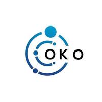 oko brev teknik logotyp design på vit bakgrund. oko kreativa initialer bokstaven det logotyp koncept. oko bokstavsdesign. vektor