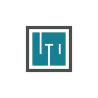 iti-Brief-Logo-Design auf weißem Hintergrund. iti kreatives Initialen-Brief-Logo-Konzept. iti Briefgestaltung. vektor