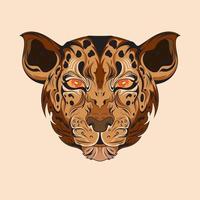 charakter tier leopard beast handgezeichnete farbige vektorillustrationen. für T-Shirt-Grafiken, Banner, Modedrucke, Slogan-T-Shirts, Aufkleber, Flyer, Poster und andere kreative Anwendungen vektor
