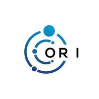 ori-Buchstaben-Technologie-Logo-Design auf weißem Hintergrund. ori kreative Initialen schreiben es Logo-Konzept. ori Briefgestaltung. vektor