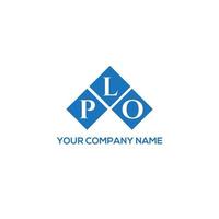 plo-Buchstaben-Logo-Design auf weißem Hintergrund. plo kreative Initialen schreiben Logo-Konzept. plo Briefgestaltung. vektor