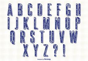 Retro-Stil Alphabet gesetzt vektor