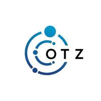 otz-Buchstaben-Technologie-Logo-Design auf weißem Hintergrund. otz kreative Initialen schreiben es Logo-Konzept. otz Briefgestaltung. vektor