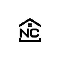 nc-Brief-Logo-Design auf weißem Hintergrund. nc kreative Initialen schreiben Logo-Konzept. nc Briefgestaltung. vektor