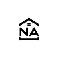 n-Brief-Logo-Design auf weißem Hintergrund. na kreatives Initialen-Buchstaben-Logo-Konzept. na Briefgestaltung. vektor