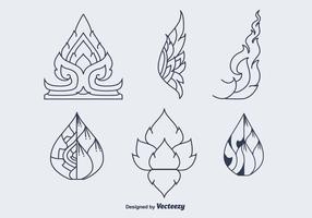 Kostenlose Thai Pattern Vector Icons