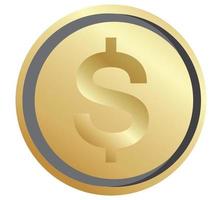 Symbol für Goldmünzen. Geld-Design. flaches symbol des golddollars. Vektor-Illustration vektor