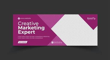 företags- och företags sociala medier banner eller omslagsmall med abstrakt formdesign vektor