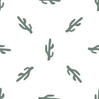 söta handritade kaktusar seamless mönster. mexikansk symbol. vilda västern tema. handritad färgade trendiga vektor print.