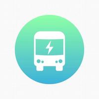 elektrisk buss vektor ikon, ekologiska transporter