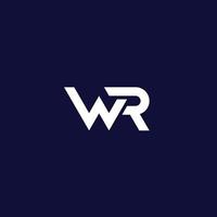 wr-Buchstaben-Logo-Design vektor