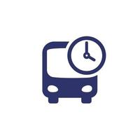 Busfahrplan-Symbol auf weiß vektor