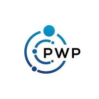 Pwp-Buchstaben-Technologie-Logo-Design auf weißem Hintergrund. Pwp kreative Initialen schreiben es Logo-Konzept. Pwp-Briefdesign. vektor