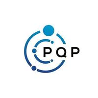 pqp-Buchstaben-Technologie-Logo-Design auf weißem Hintergrund. pqp kreative Initialen schreiben es Logo-Konzept. pqp Briefgestaltung. vektor
