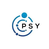 Psy-Brief-Technologie-Logo-Design auf weißem Hintergrund. Psy kreative Initialen schreiben es Logokonzept. Psy-Briefgestaltung. vektor