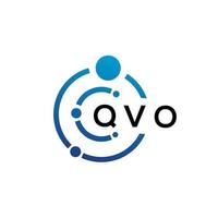 qvo brev teknik logotyp design på vit bakgrund. qvo kreativa initialer bokstaven det logotyp koncept. qvo bokstavsdesign. vektor