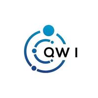 qwi-Buchstaben-Technologie-Logo-Design auf weißem Hintergrund. qwi kreative Initialen schreiben es Logo-Konzept. qwi Briefgestaltung. vektor