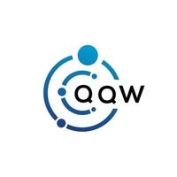 qqw-Buchstaben-Technologie-Logo-Design auf weißem Hintergrund. qqw kreative Initialen schreiben es Logo-Konzept. qqw Briefgestaltung. vektor