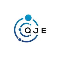 qje-Buchstaben-Technologie-Logo-Design auf weißem Hintergrund. qje kreative Initialen schreiben es Logo-Konzept. qje Briefgestaltung. vektor