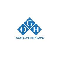 Ogh-Buchstaben-Logo-Design auf weißem Hintergrund. oh kreative Initialen schreiben Logo-Konzept. oh Briefgestaltung. vektor