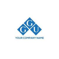 Ggu-Brief-Logo-Design auf weißem Hintergrund. ggu kreatives Initialen-Buchstaben-Logo-Konzept. ggu-Briefgestaltung. vektor