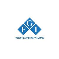 fgi-Brief-Logo-Design auf weißem Hintergrund. fgi kreative Initialen schreiben Logo-Konzept. fgi Briefgestaltung. vektor