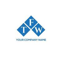tfw brev logotyp design på vit bakgrund. tfw kreativa initialer brev logotyp koncept. tfw brev design. vektor