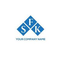 sfk-Brief-Logo-Design auf weißem Hintergrund. sfk kreative Initialen schreiben Logo-Konzept. sfk Briefgestaltung. vektor