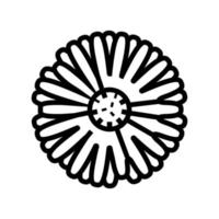 Calendula Blume Knospe Symbol Leitung Vektor Illustration