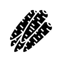 Bündel Karotten-Glyphen-Symbol-Vektor-Illustration vektor