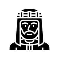 ägyptischer Bürger Glyphen-Symbol-Vektor-Illustration vektor