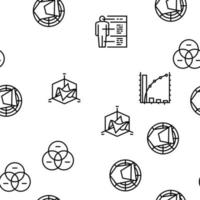 Diagramm zum Analysieren und Recherchieren von nahtlosem Vektormuster vektor