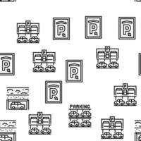 underjordisk parkering vektor sömlösa mönster
