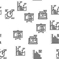 analysera infographic vektor sömlösa mönster