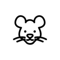 Maus-Icon-Vektor. isolierte kontursymbolillustration vektor